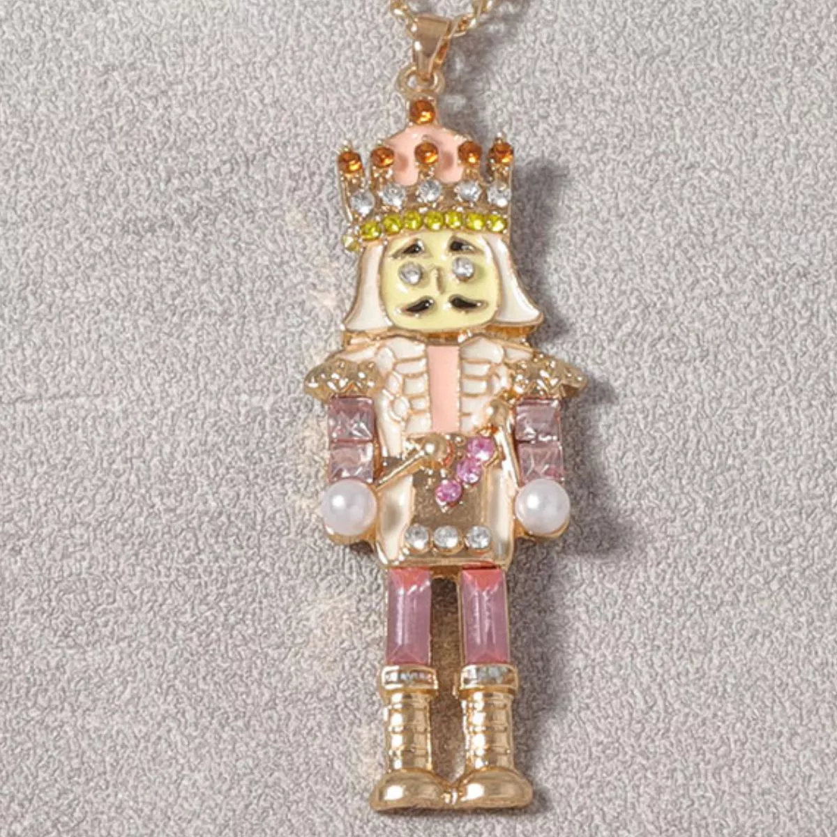 18K Gold-Plated Nutcracker Pendant Necklace - Image 2