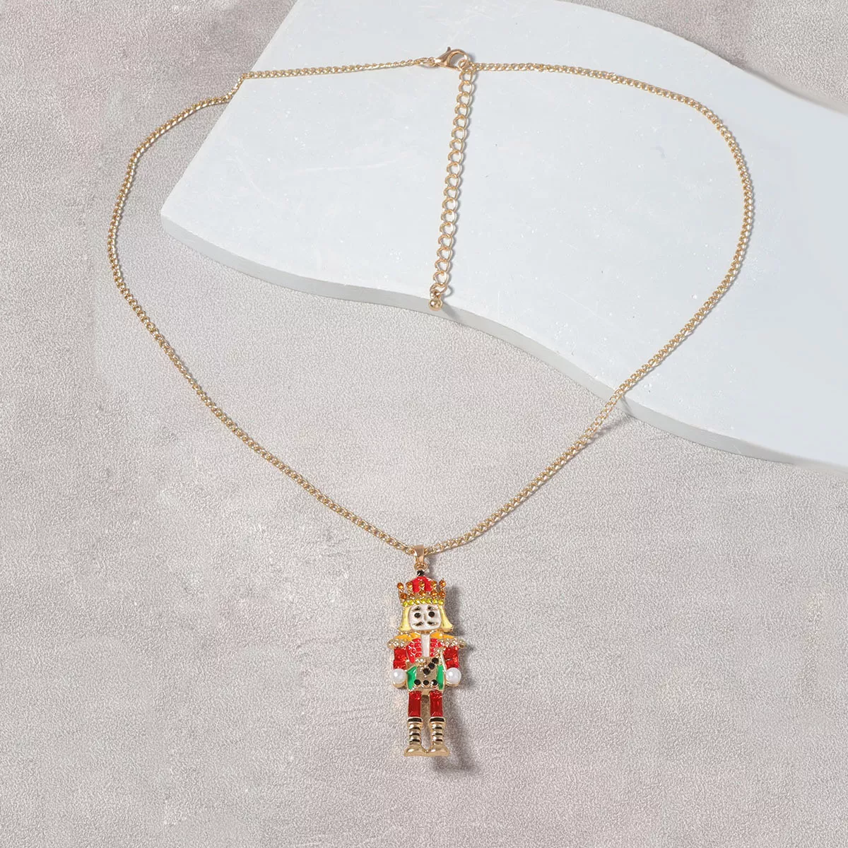 18K Gold-Plated Nutcracker Pendant Necklace - Image 6