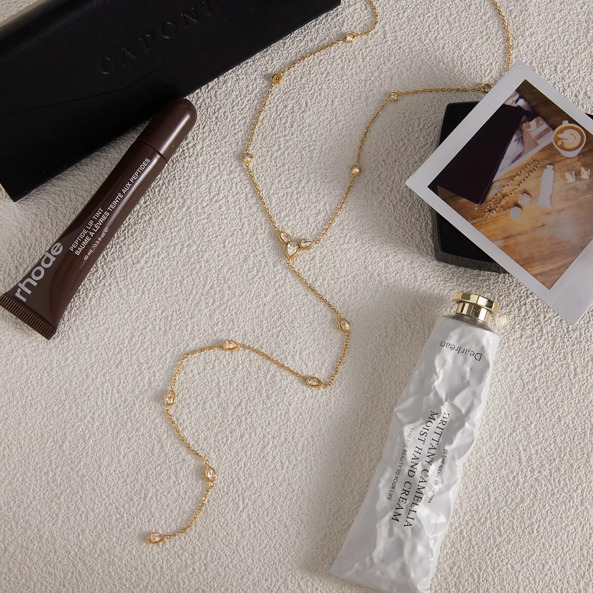 18K Gold-Plated Zircon Chain Necklace - Image 4