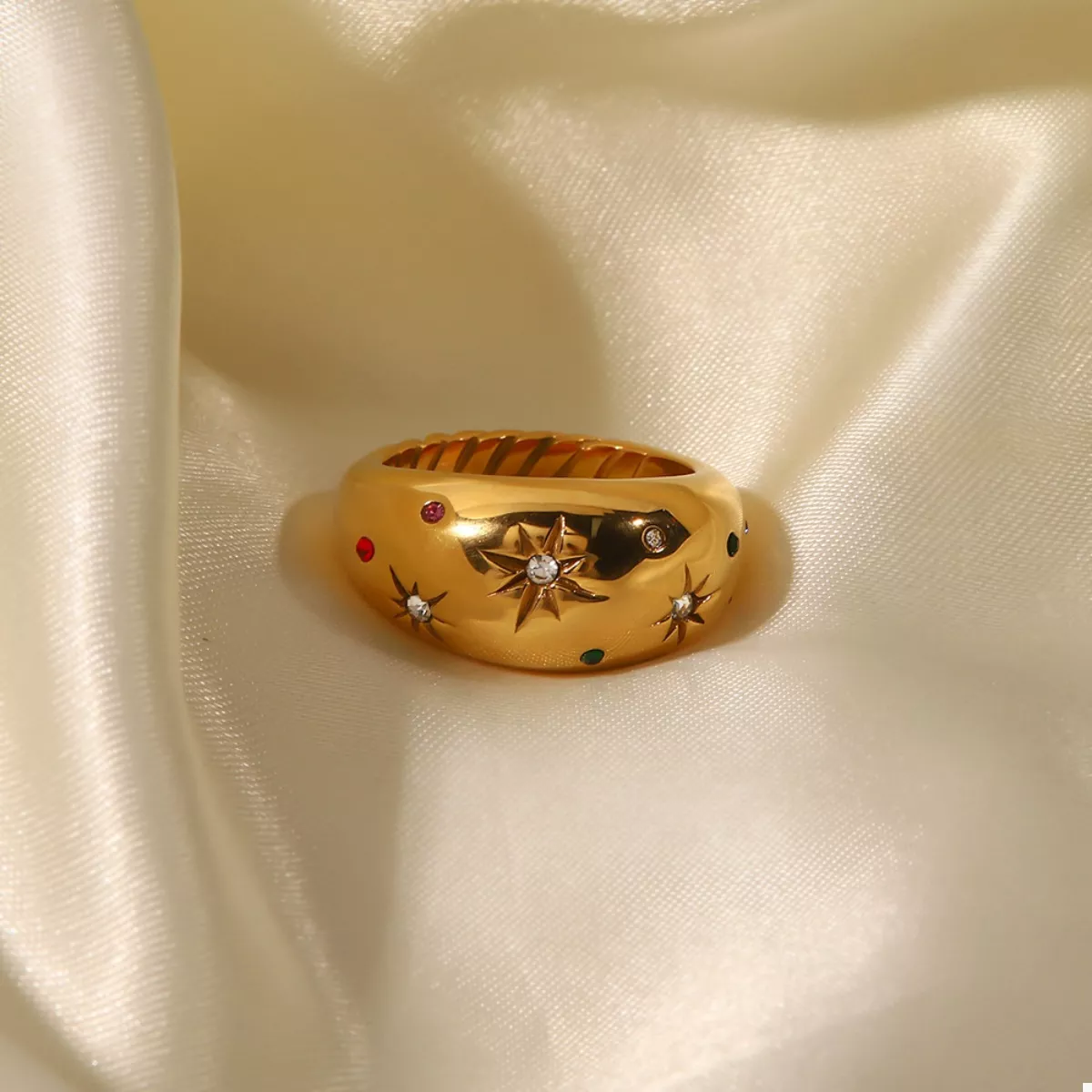 18K Gold-Plated Zircon Ring - Image 2