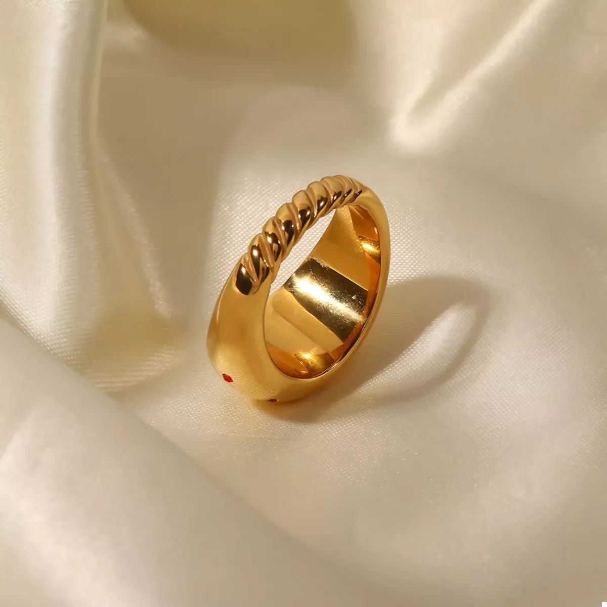 18K Gold-Plated Zircon Ring - Image 3