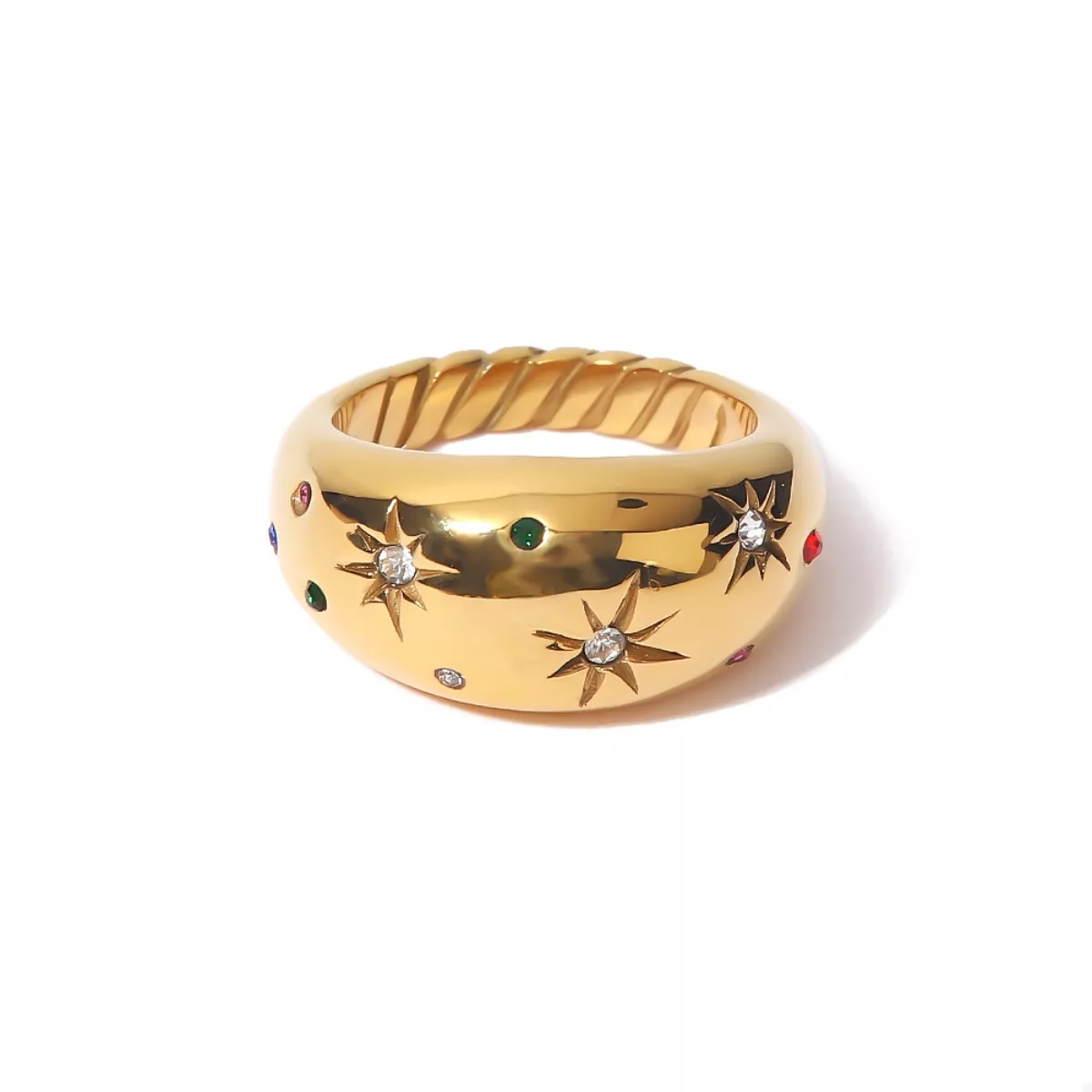 18K Gold-Plated Zircon Ring - Image 8