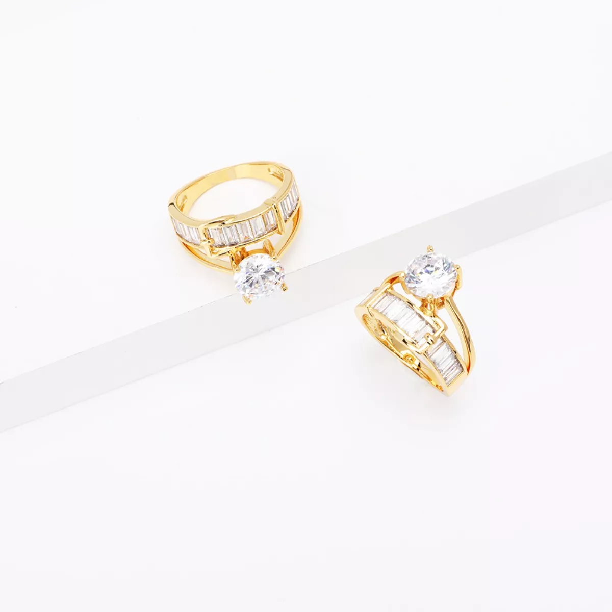 18K Gold-Plated Zircon Ring - Image 2