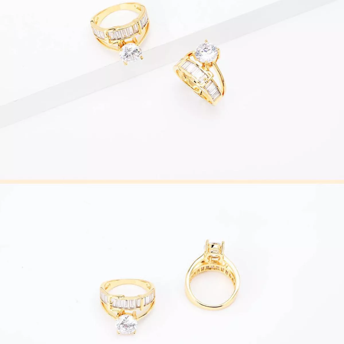 18K Gold-Plated Zircon Ring - Image 3