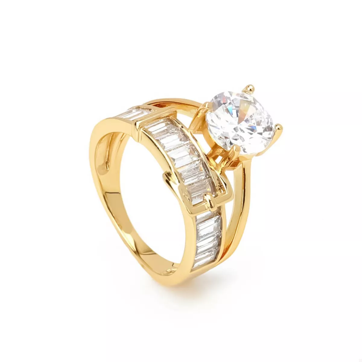 18K Gold-Plated Zircon Ring - Image 4
