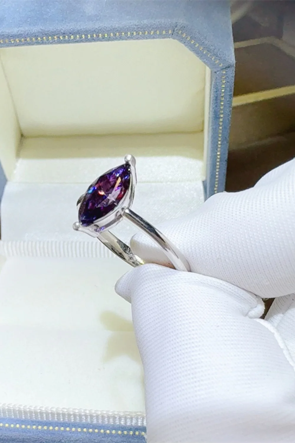 2 Carat Moissanite 925 Sterling Silver Ring - Image 3