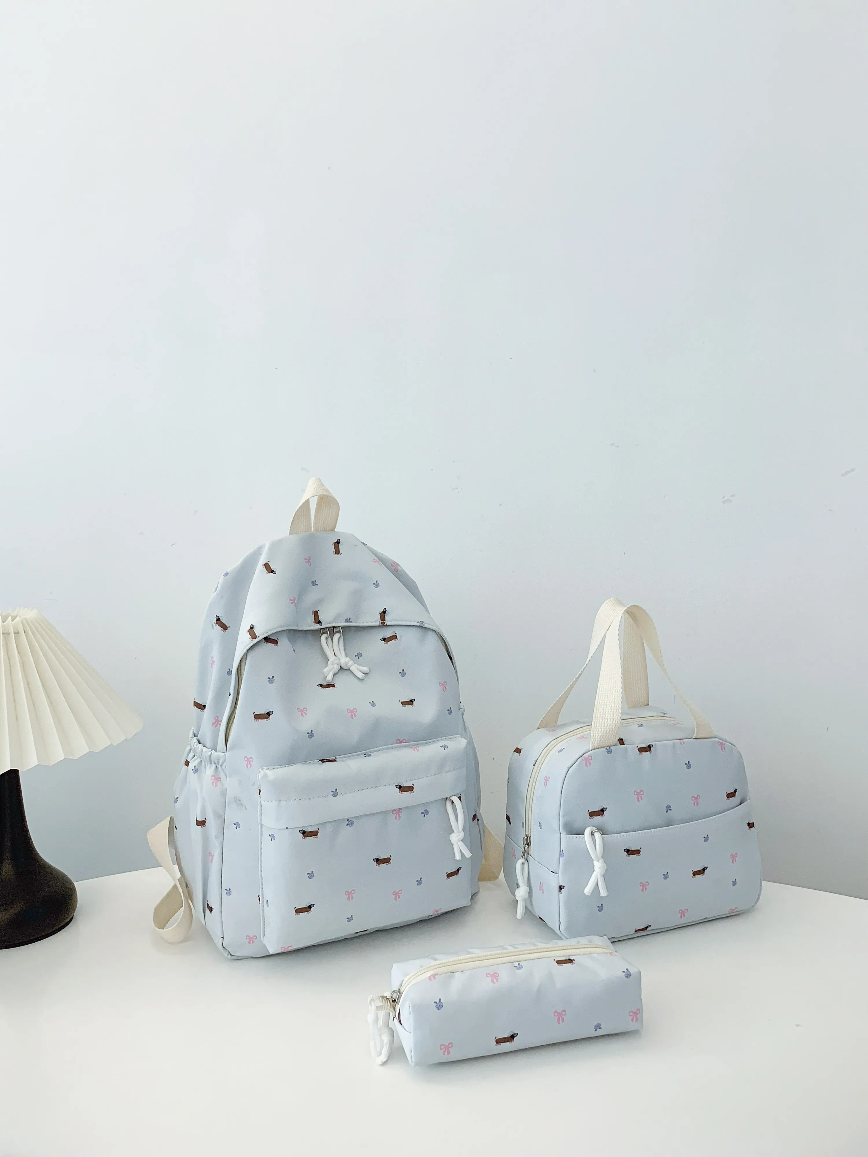 3-Piece Daisy Print Canvas Bag Set - Image 5