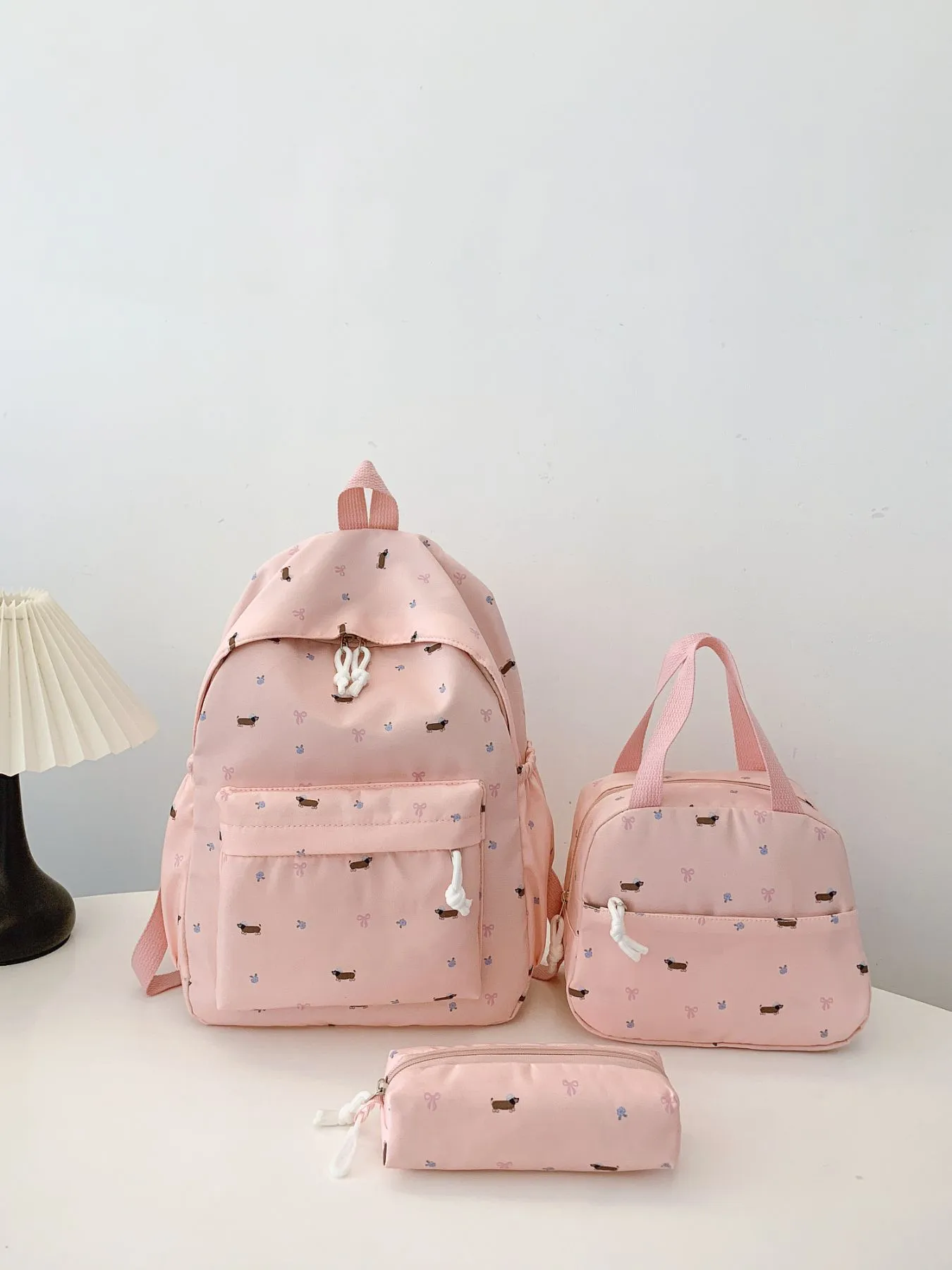 3-Piece Daisy Print Canvas Bag Set - Image 7