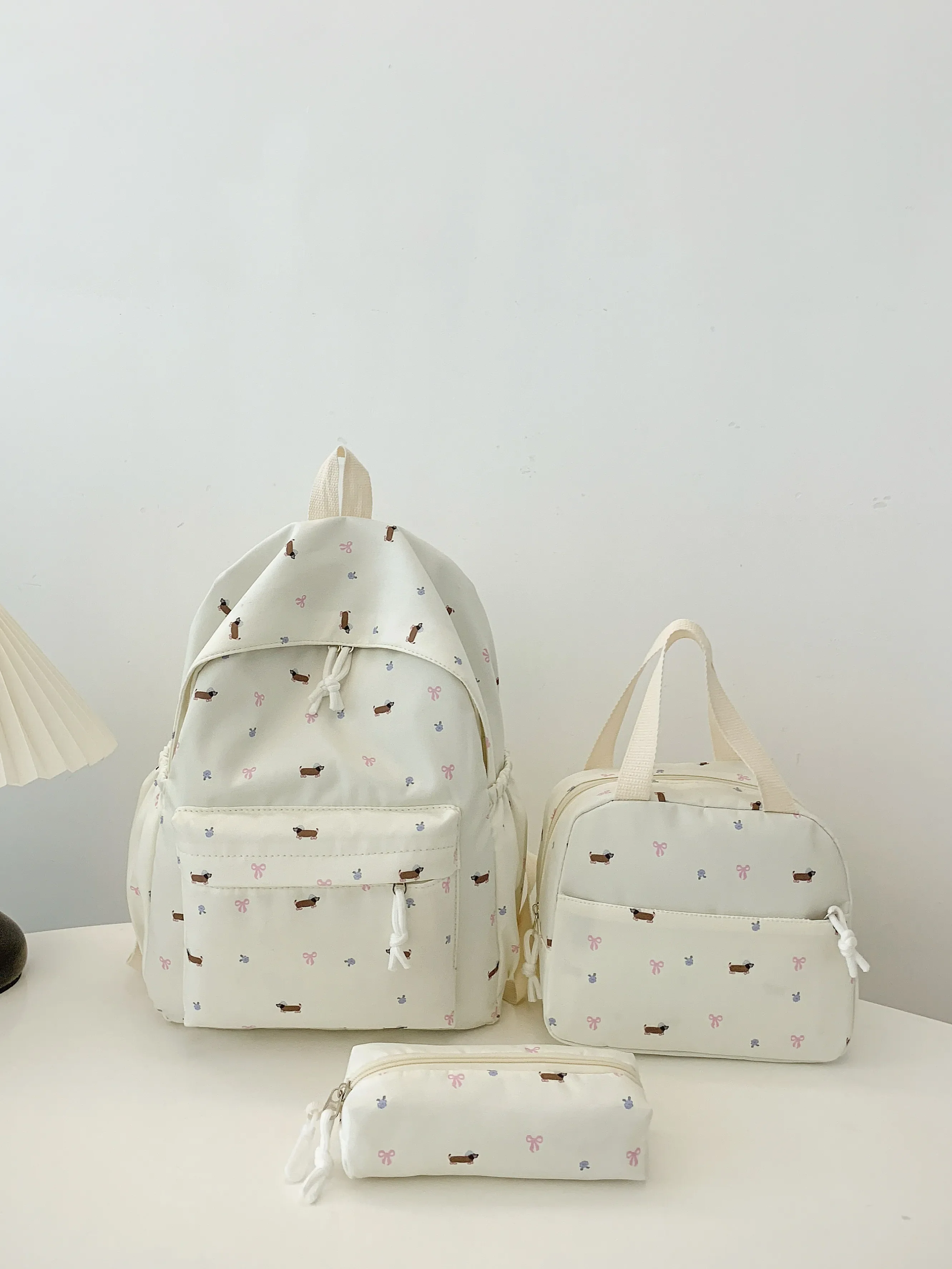 3-Piece Daisy Print Canvas Bag Set - Image 9