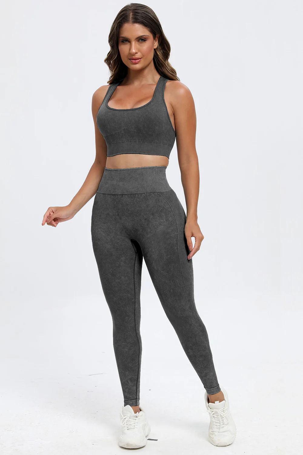 3 Piece Washed Square Neck Wide Strap Active Set - Image 18