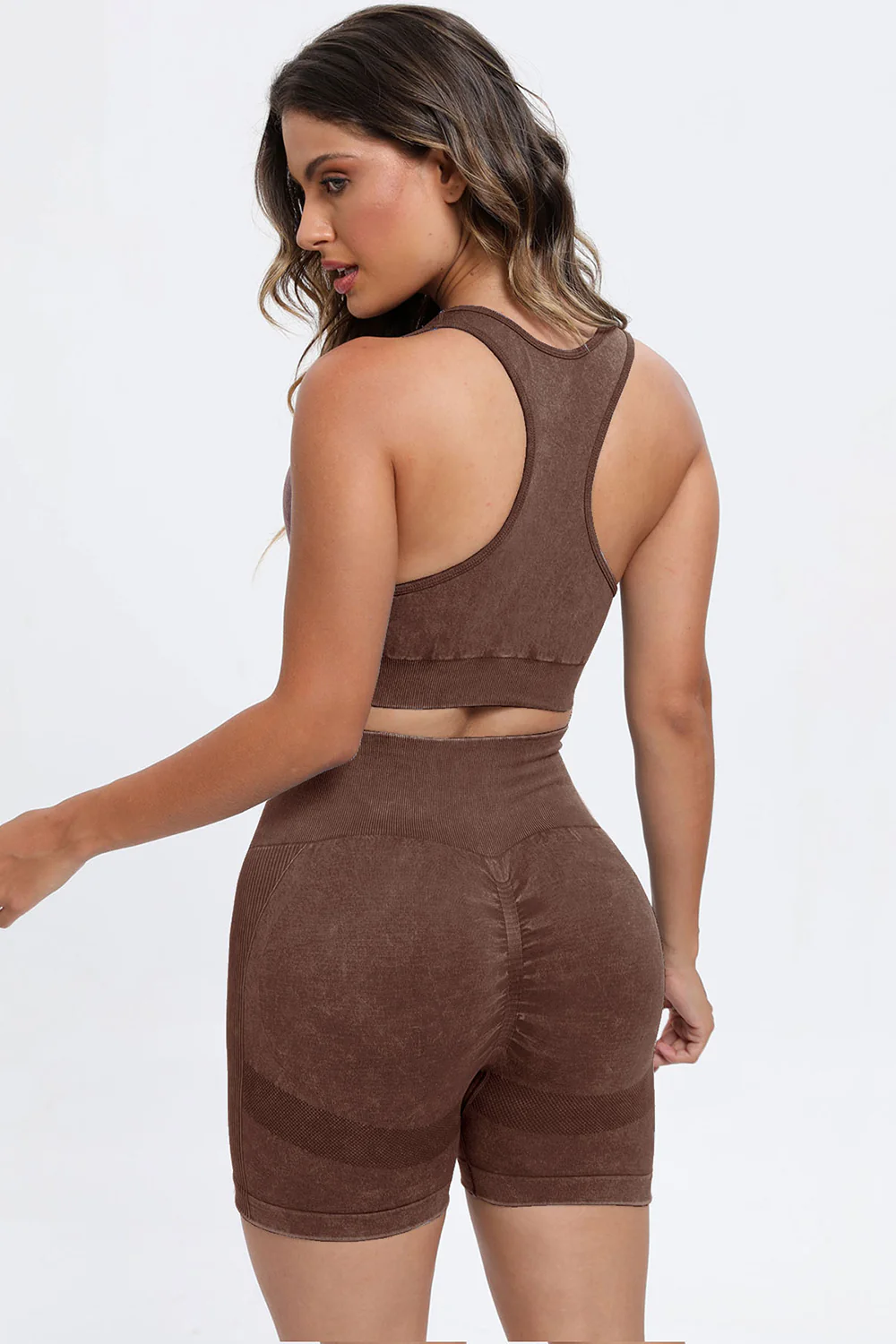 3 Piece Washed Square Neck Wide Strap Active Set - Image 23