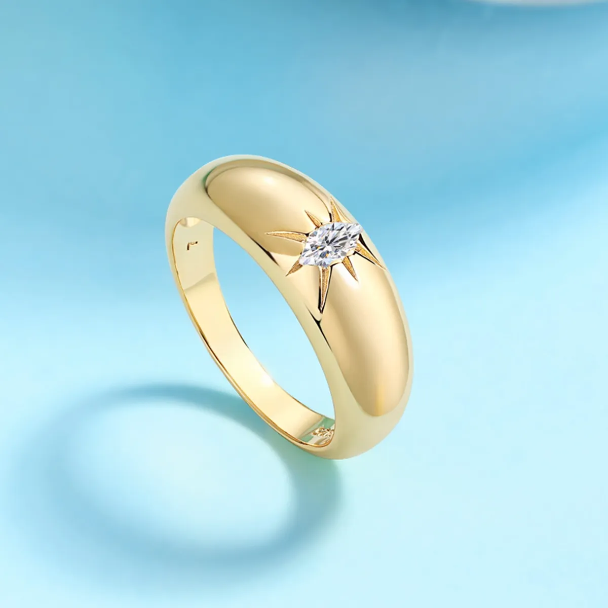 925 Sterling Silver Moissanite Ring