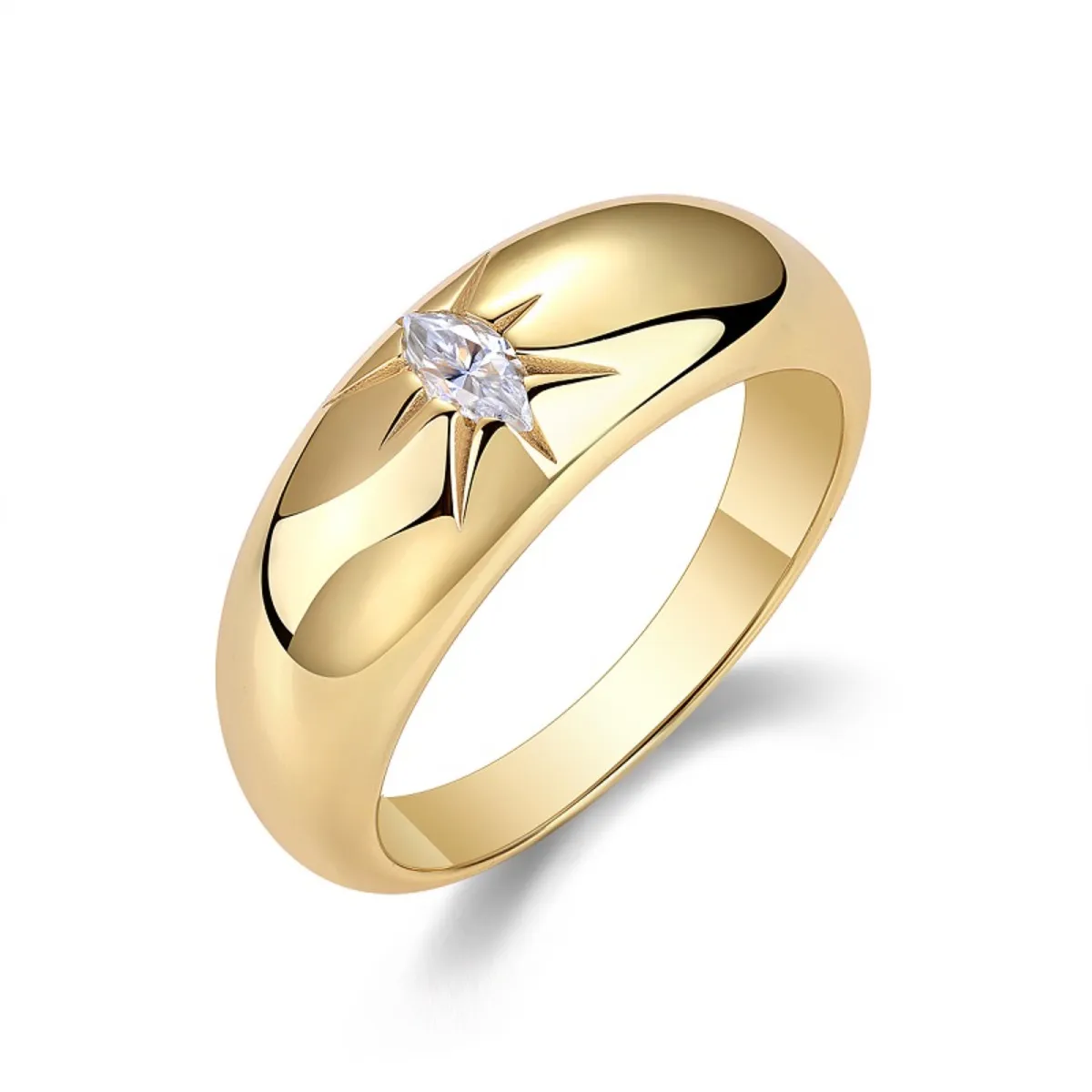 925 Sterling Silver Moissanite Ring - Image 5