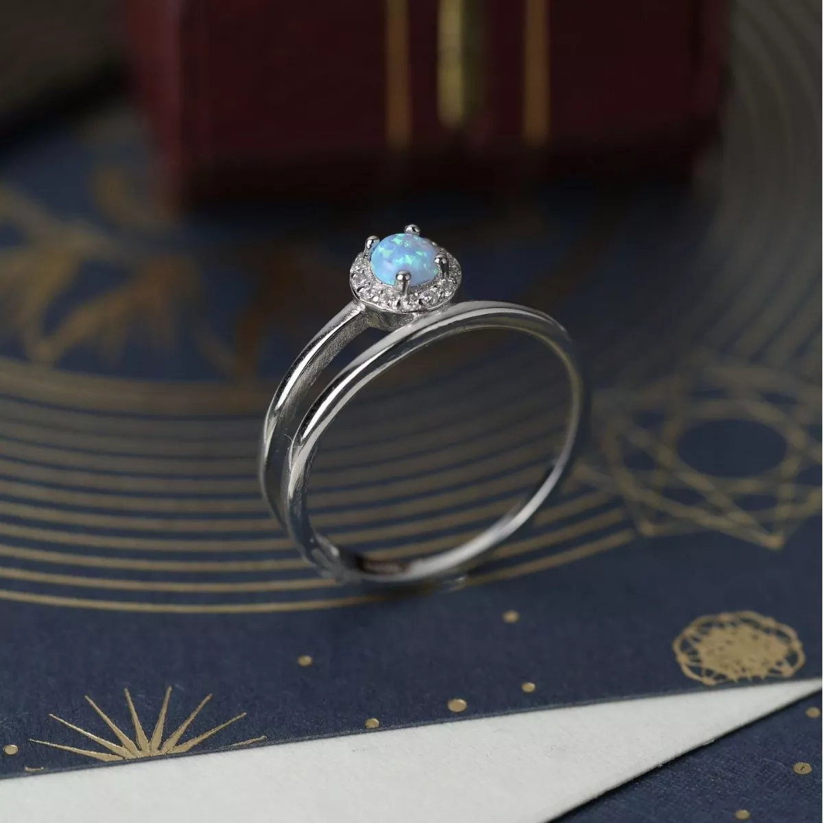 925 Sterling Silver Opal Ring - Image 3