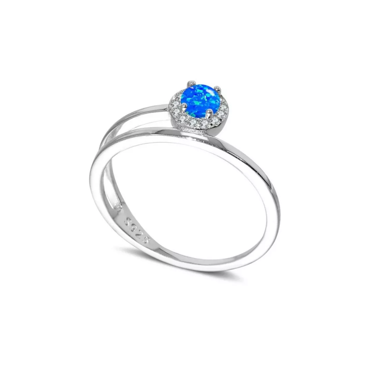 925 Sterling Silver Opal Ring - Image 6