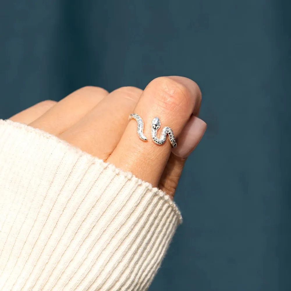 925 Sterling Silver Snake Ring - Image 3