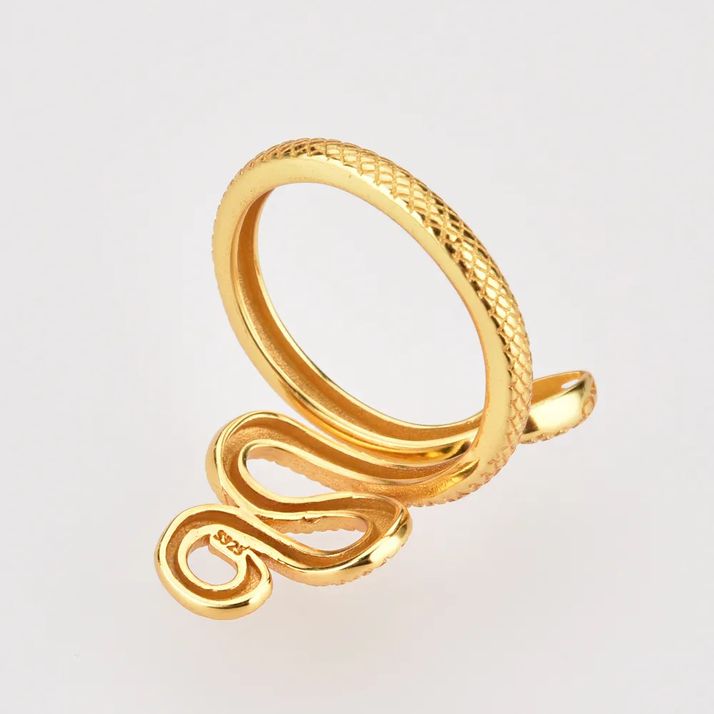 925 Sterling Silver Snake Shape Ring - Image 5