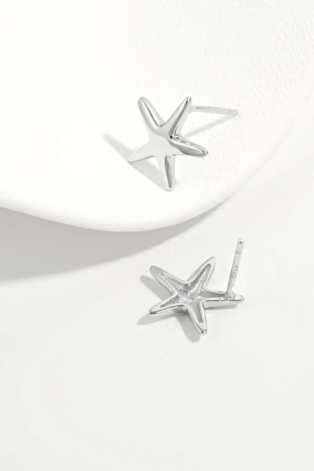 925 Sterling Silver Star Stud Earrings - Image 2