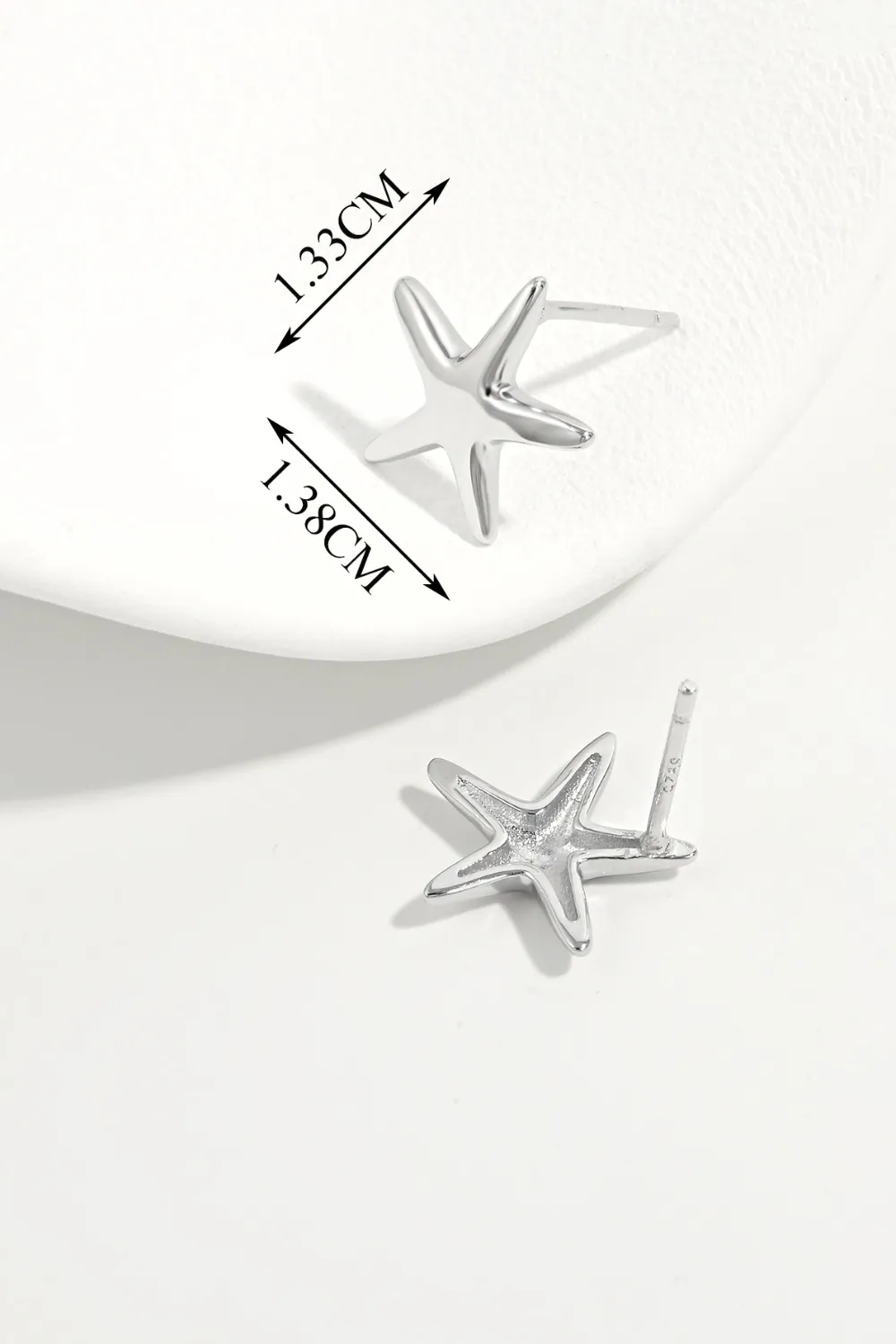 925 Sterling Silver Star Stud Earrings - Image 4