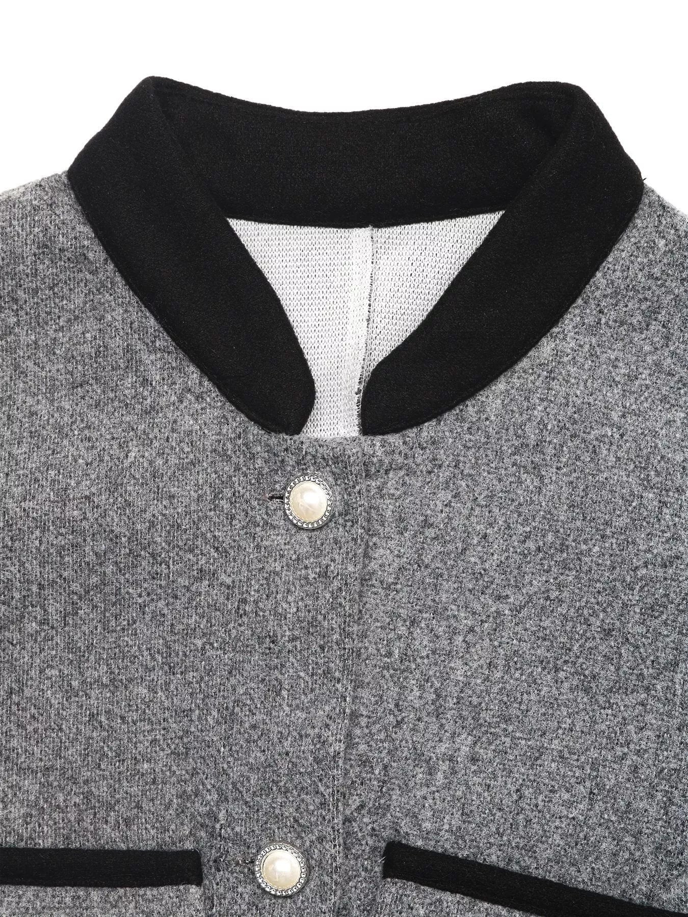 A-Line Long Sleeve Button-Down Dress - Image 6