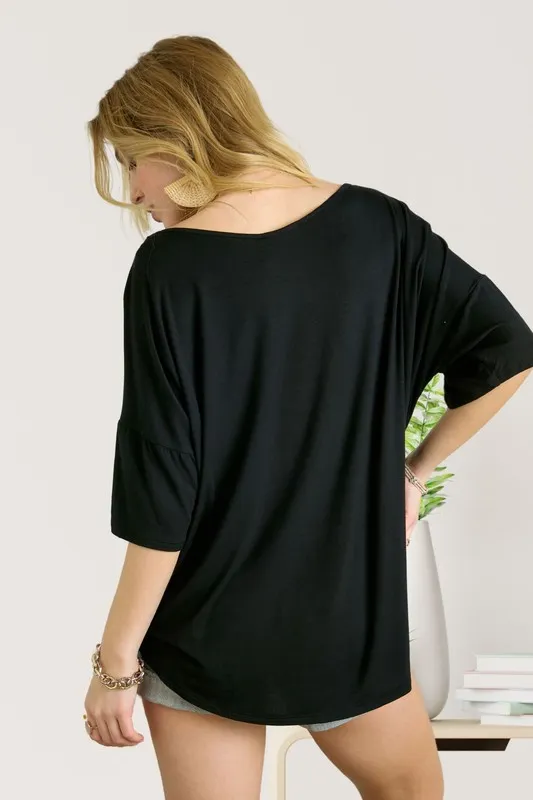 ADORA Sequin US Flag Pocketed Top - Image 5