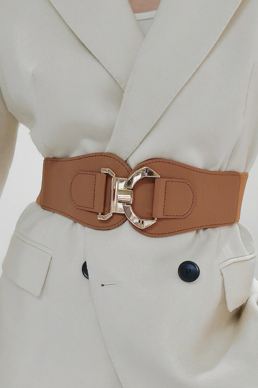 Alloy Buckle Elastic Belt - Image 2