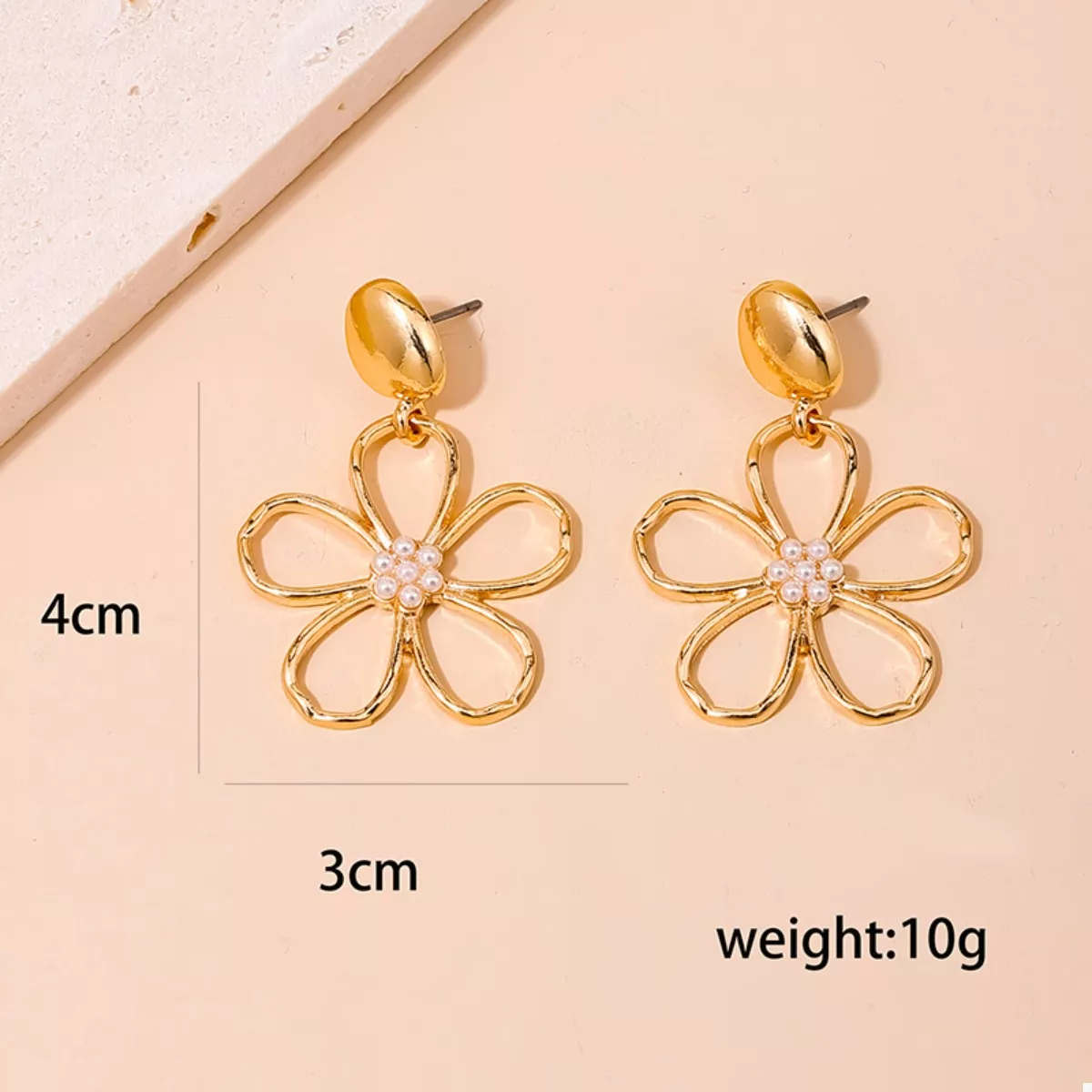Alloy Flower Drop Earrings - Image 4