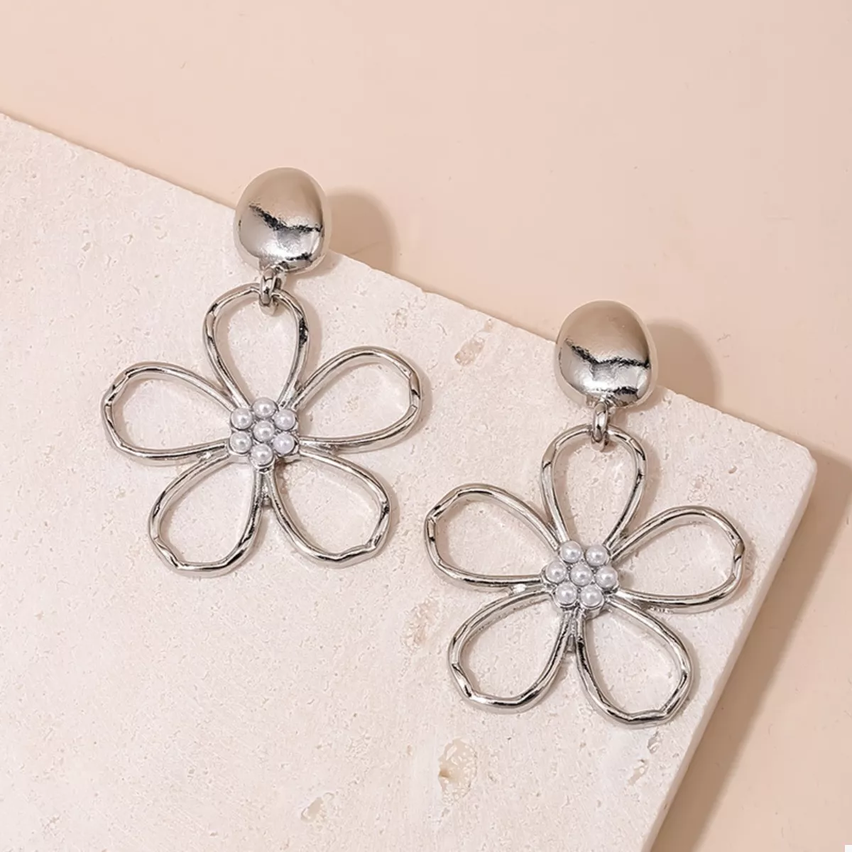 Alloy Flower Drop Earrings - Image 6