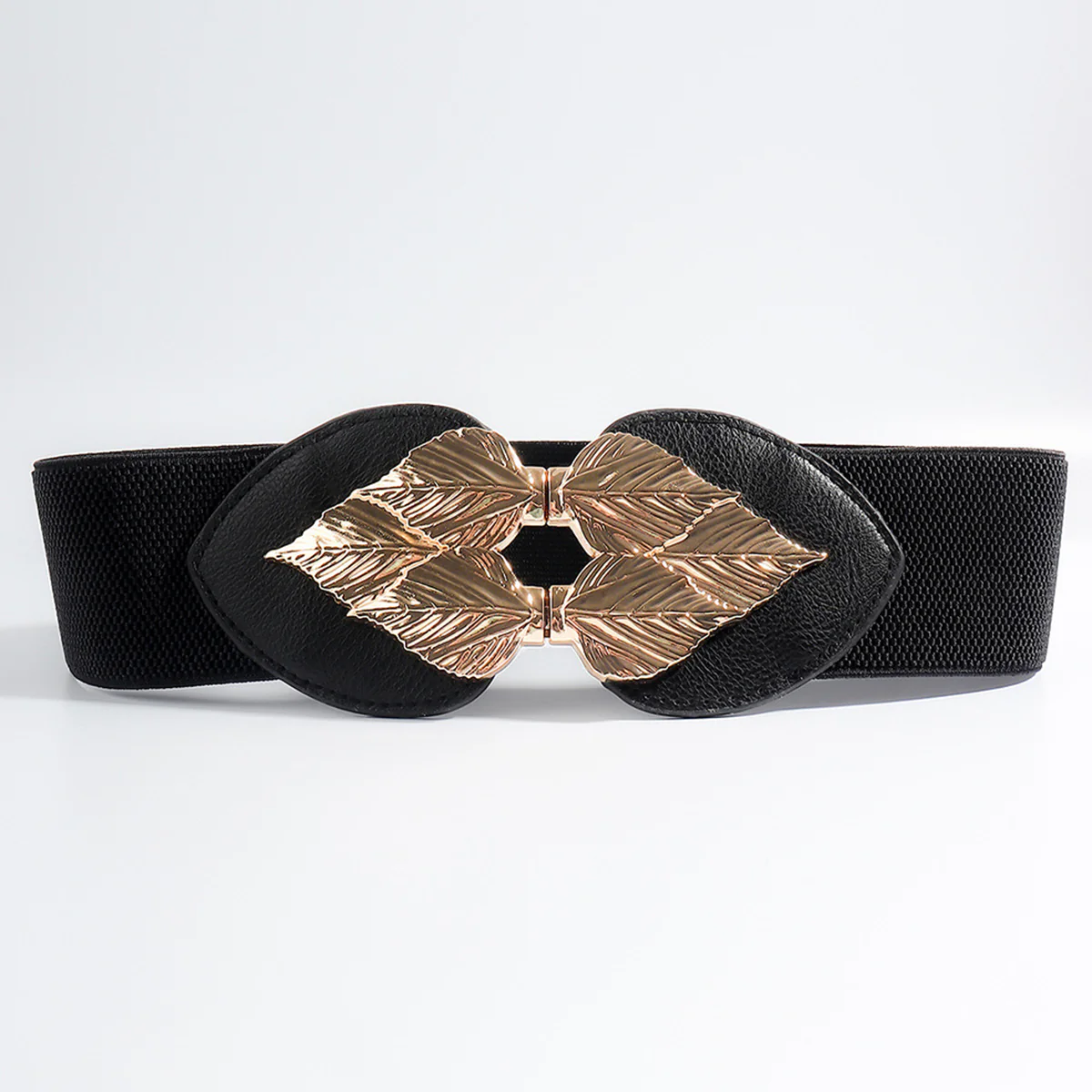 Alloy Leaf Buckle Elastic Belt - Image 6