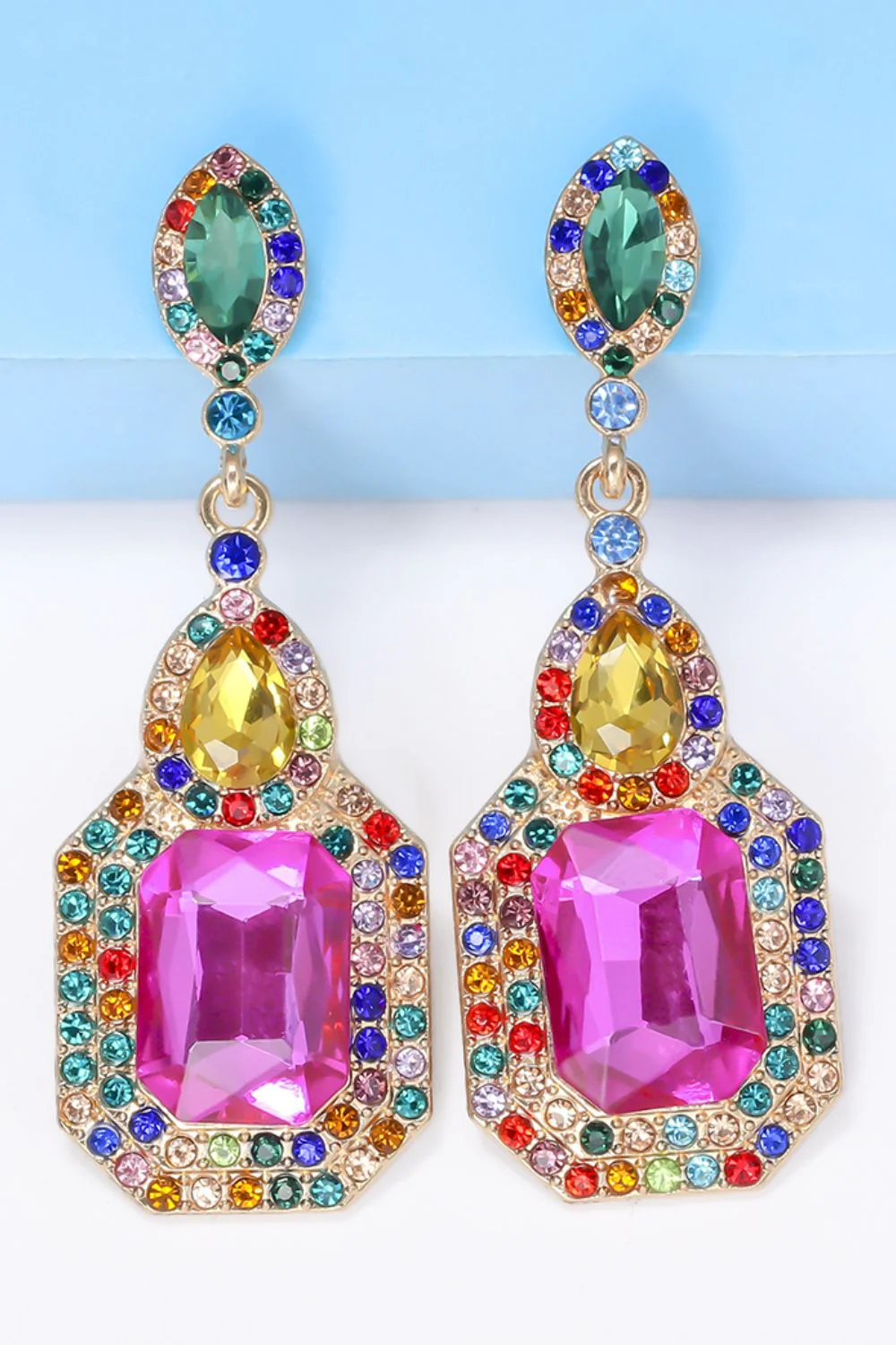 Alloy Rhinestone Dangle Earrings - Image 2