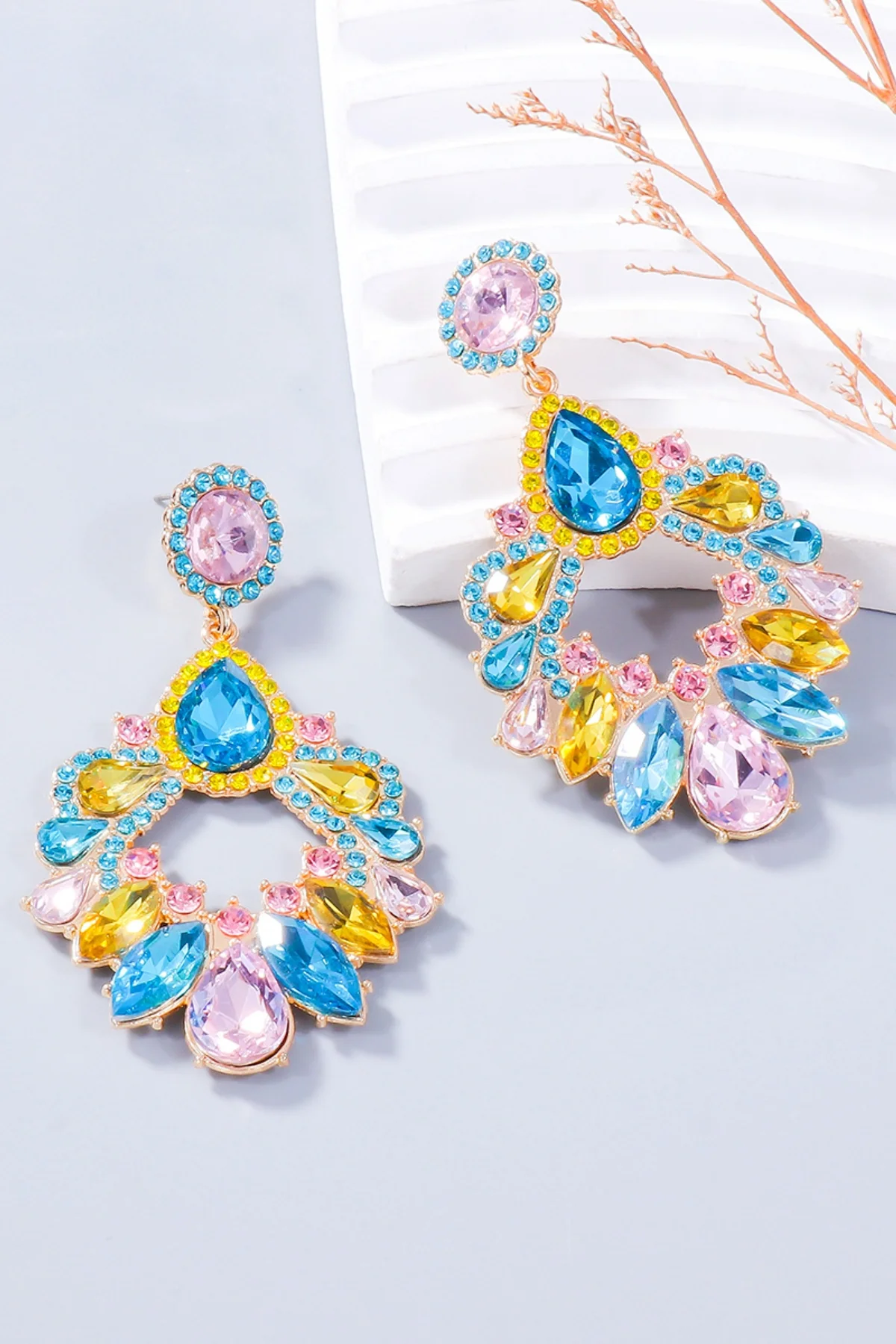 Alloy Rhinestone Dangle Earrings - Image 6