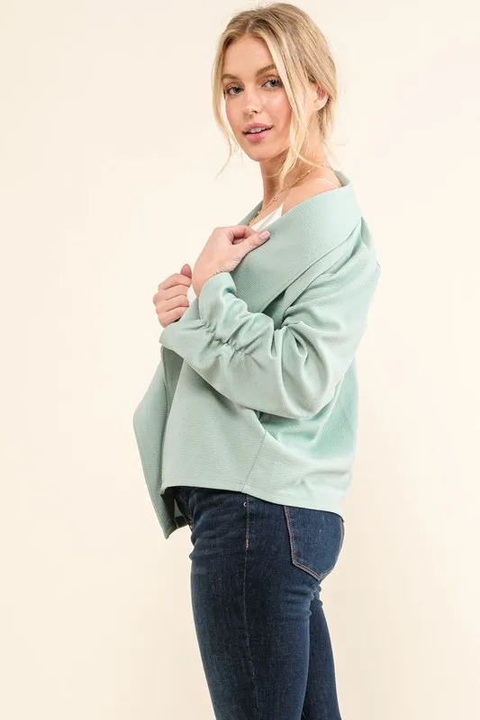 And The Why Stretch Non-Wrinkled Basic Open-Front Blazer - Image 4