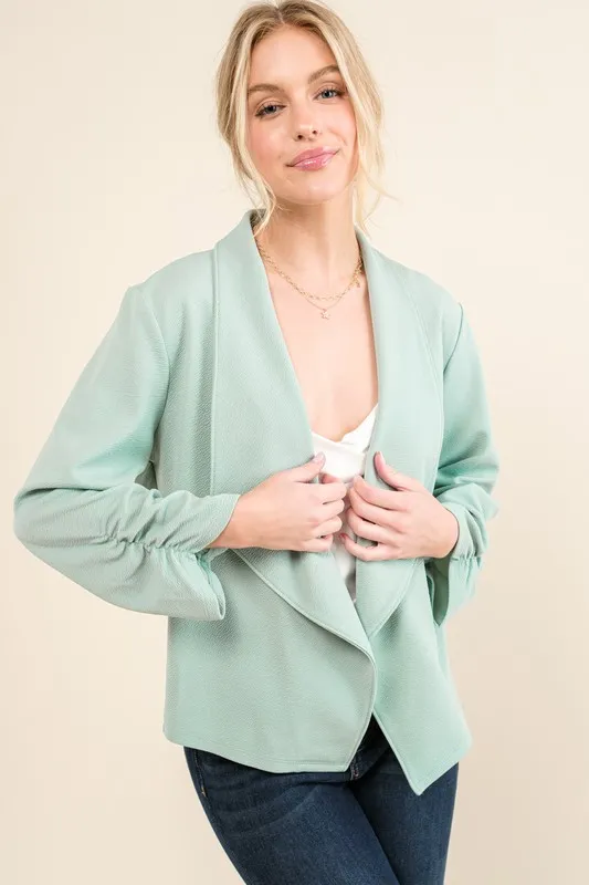 And The Why Stretch Non-Wrinkled Basic Open-Front Blazer - Image 7
