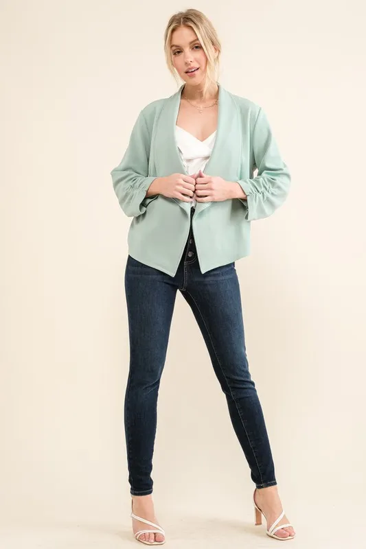 And The Why Stretch Non-Wrinkled Basic Open-Front Blazer - Image 8