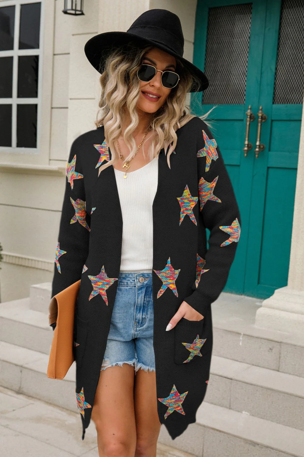 Angel Wings Star Open Front Long Sleeve Cardigan - Image 7