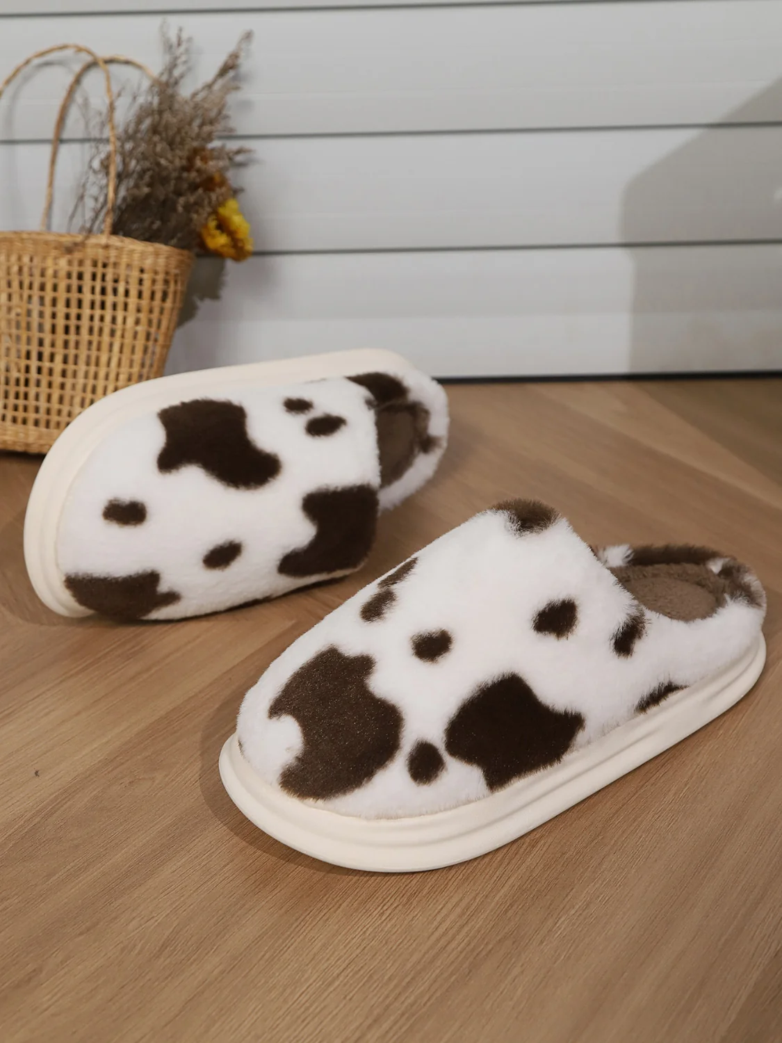 Animal Print Faux Fur Slippers - Image 15