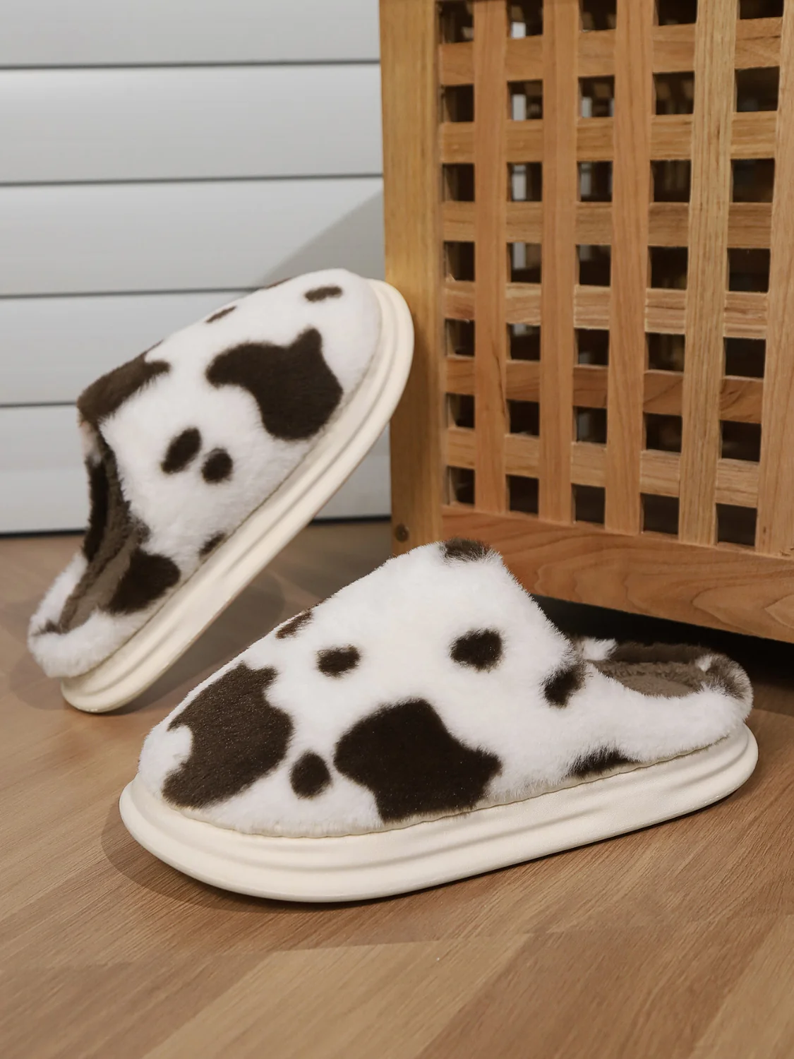 Animal Print Faux Fur Slippers - Image 16