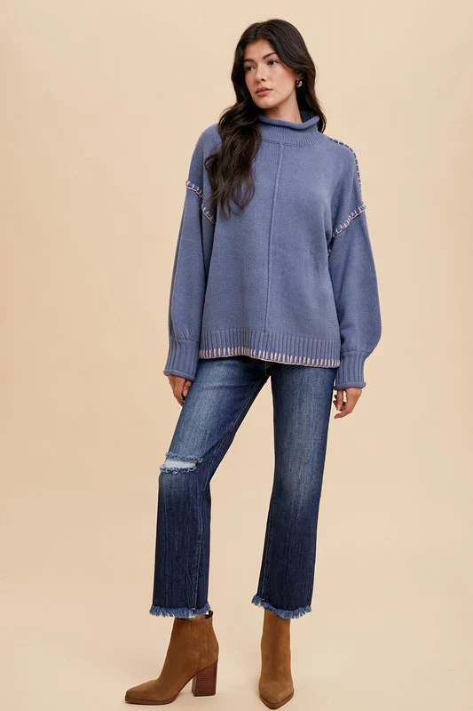 Annie Wear Distressed Raw Hem Straight Leg Cropped Jeans - Image 4
