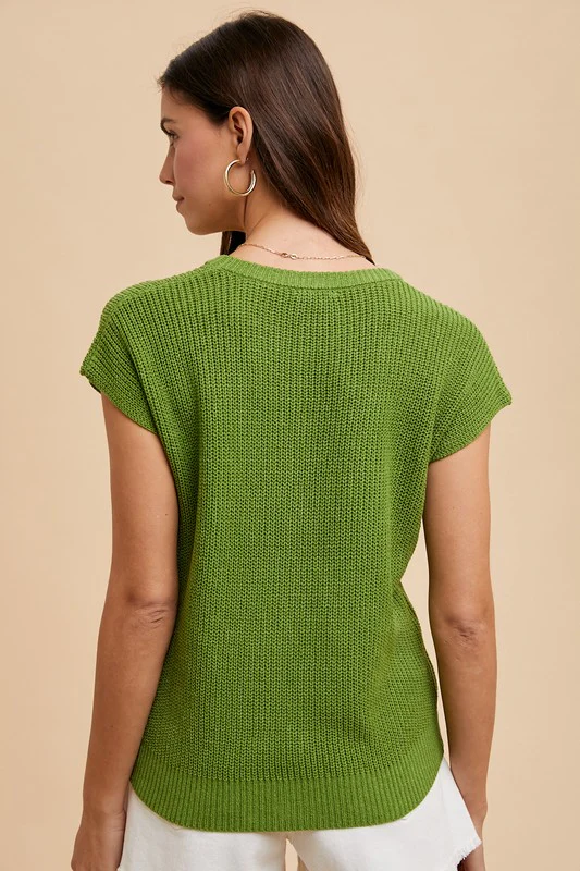 Annie Wear Round Neck Short Sleeve Sweater - Image 2