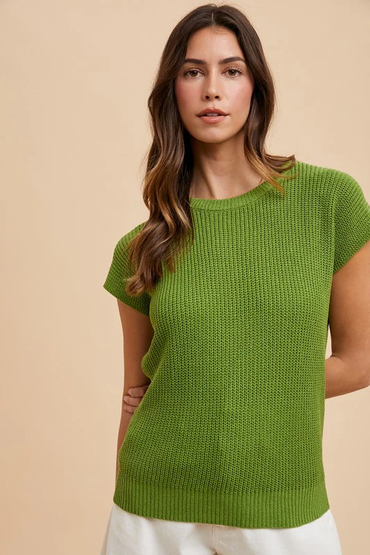 Annie Wear Round Neck Short Sleeve Sweater - Image 4