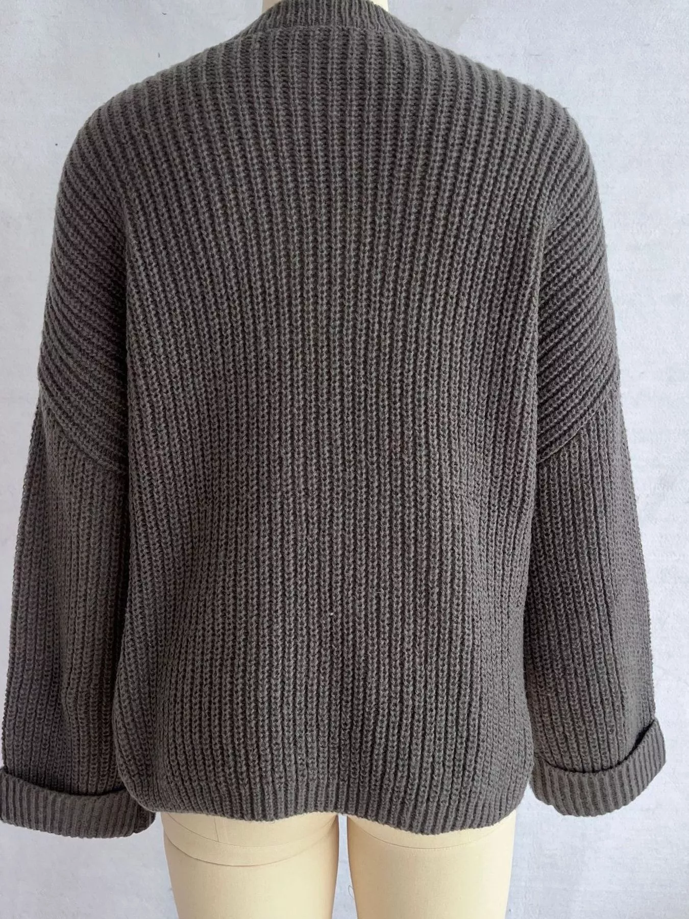 Asymmetrical Button Detail Sweater - Image 10