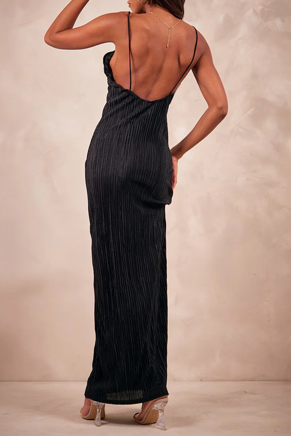 Backless Printed Maxi Cami Dress - Image 13