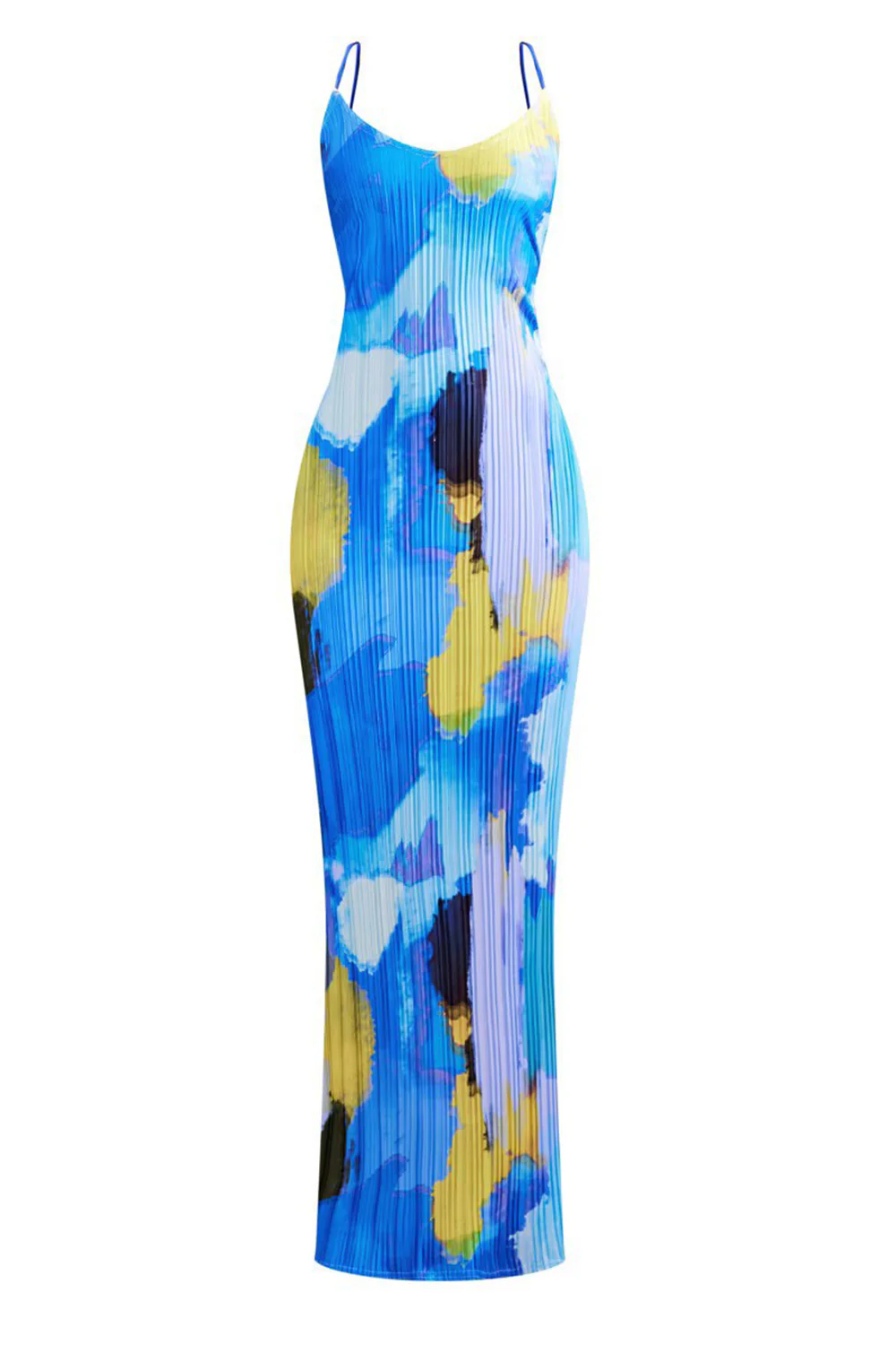 Backless Printed Maxi Cami Dress - Image 9
