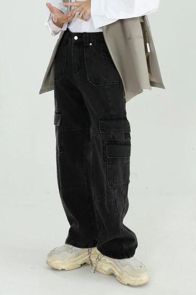 Baggy Jeans with Cargo Pockets - Image 2