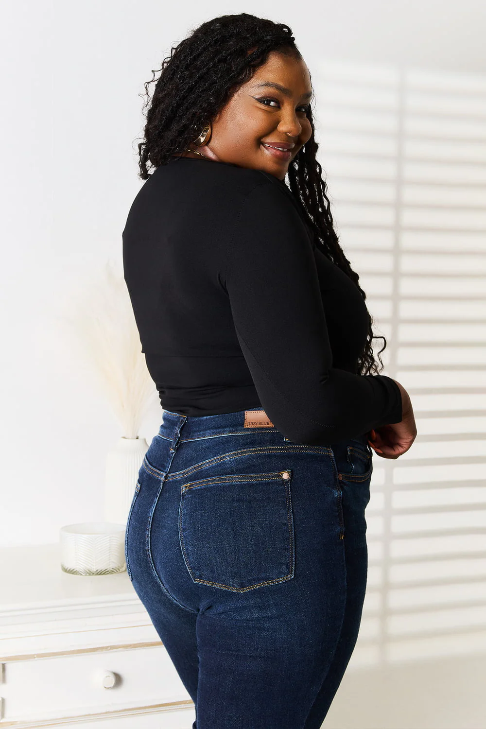Basic Bae Asymmetrical Neck Long Sleeve Top - Image 6