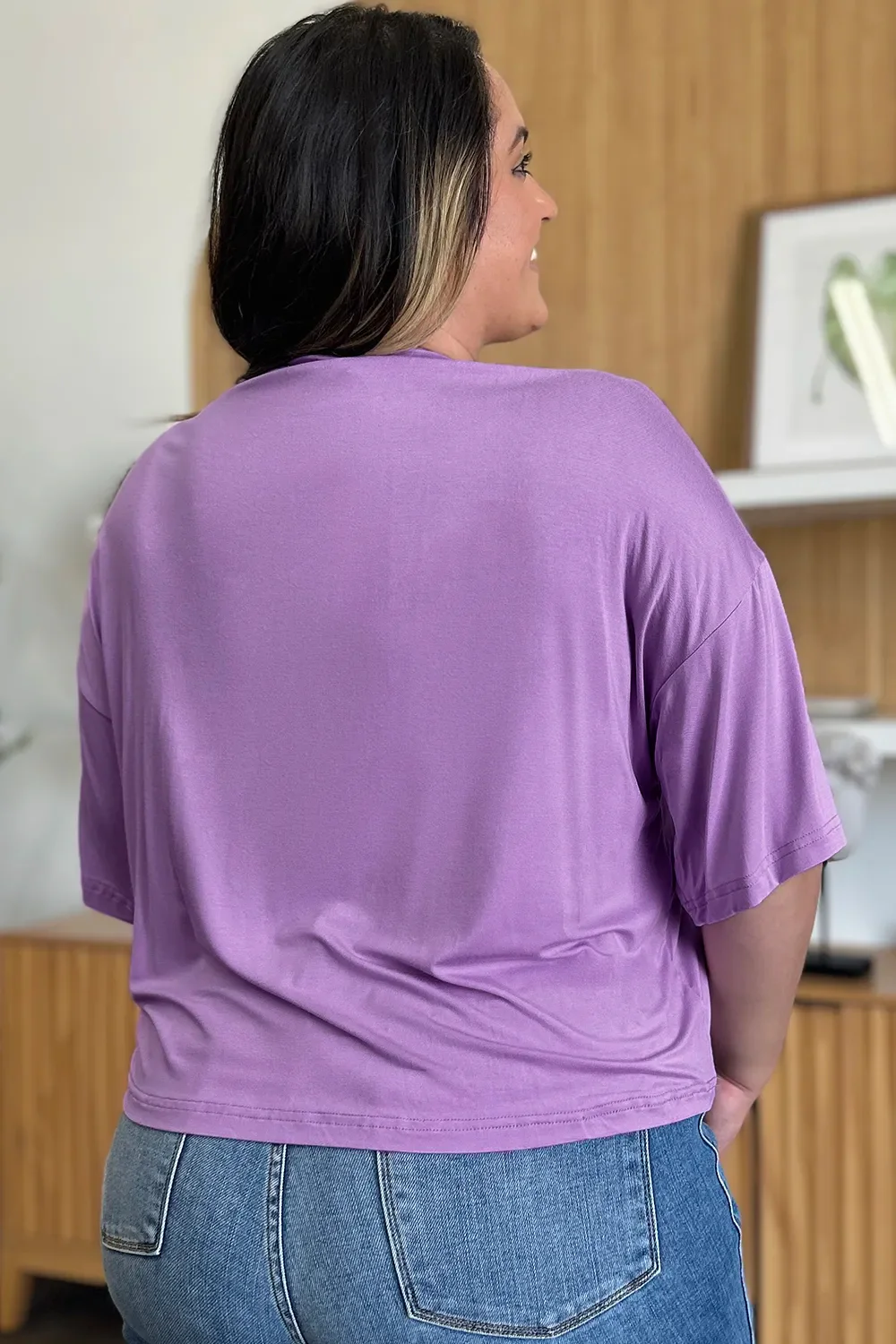 Basic Bae Bamboo Full Size Round Neck Drop Shoulder T-Shirt - Image 11