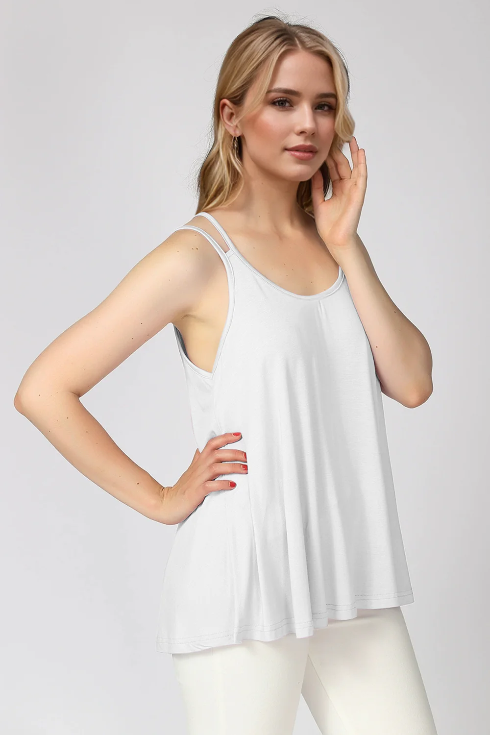 Basic Bae Bamboo Scoop Neck Double Spaghetti Straps Cami - Image 5