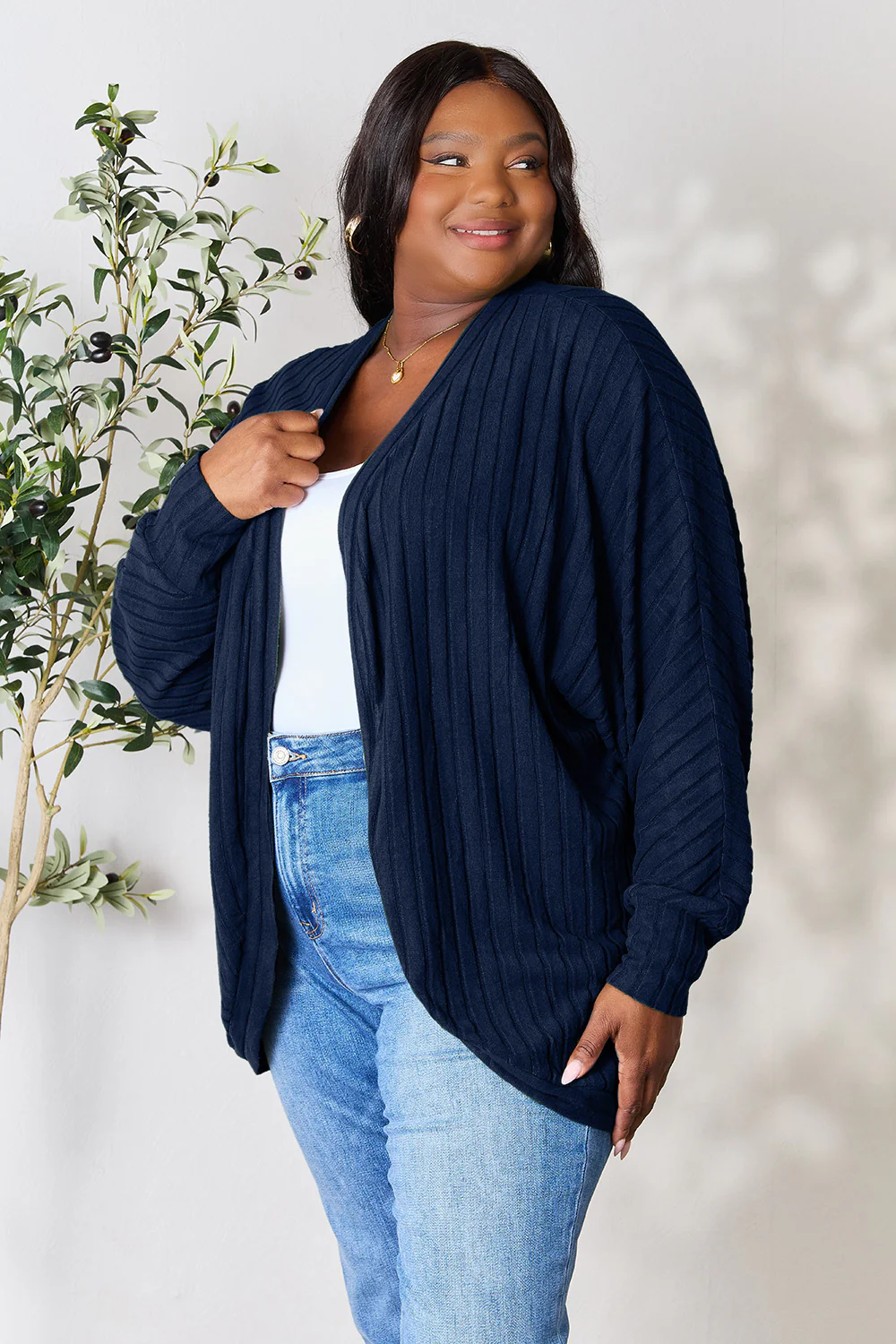 Basic Bae Full Size Ribbed Cocoon Cardigan - Image 19
