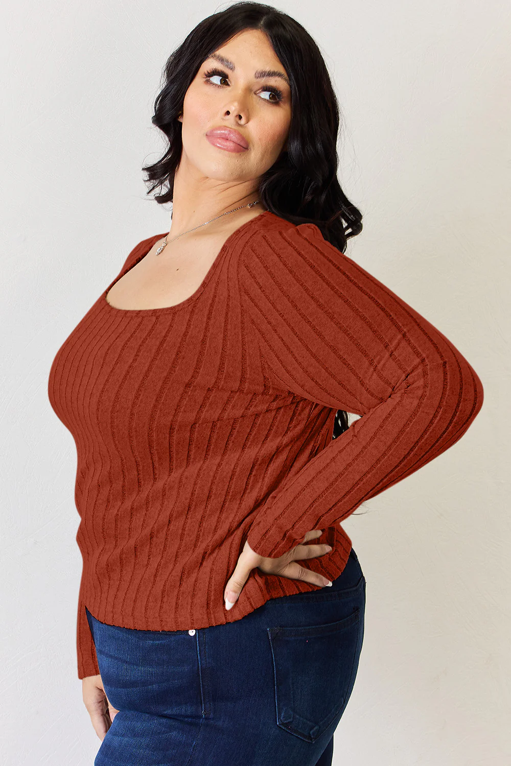 Basic Bae Full Size Ribbed Long Sleeve T-Shirt - Image 19