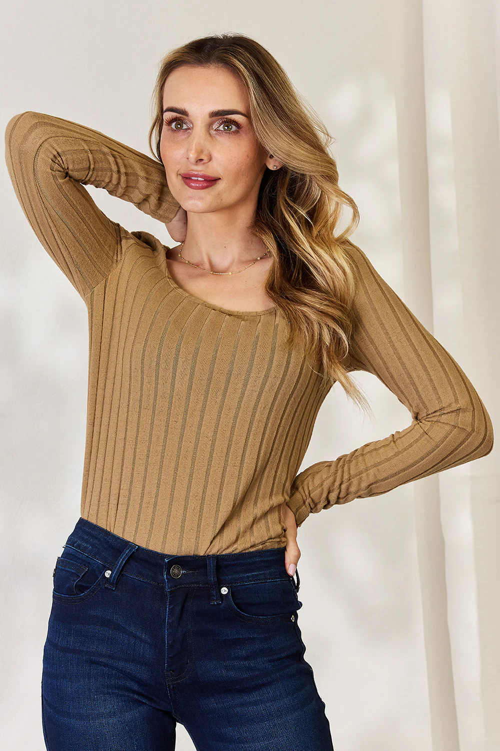 Basic Bae Full Size Ribbed Long Sleeve T-Shirt - Image 3